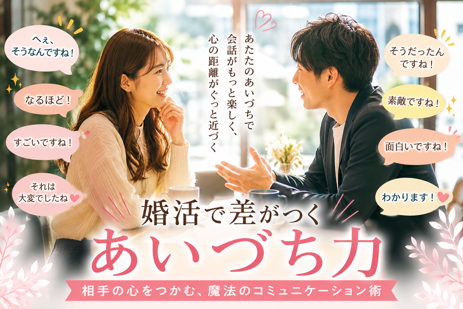 婚活で最も重要な会話術「あいづち力」を徹底解説します