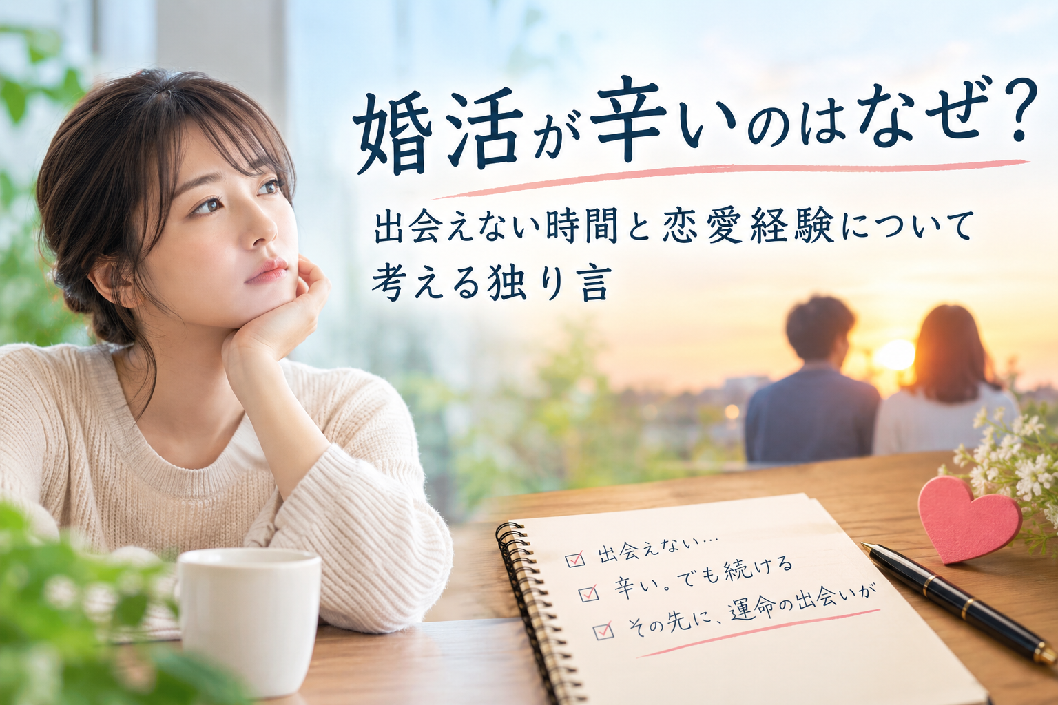 婚活が辛いのはなぜ？出会えない時間と恋愛経験について考える